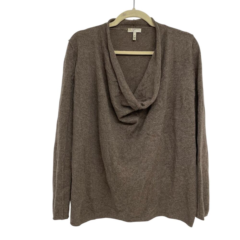 Joie Brown Cowl Neck Cashmere Sweater Womens XS Pullover Casual Classic Cozy